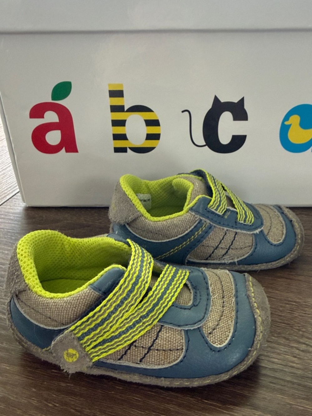 Stride Rite Shoes - Blue & Lime Green Toddler Shoes
